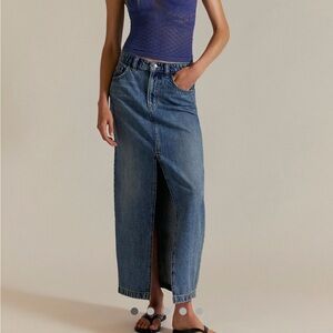 Free people We The Free Nothing better Denim Skirt (blue )